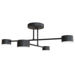 Emibig Plafonnier Halo Acier Noir | Convient pour 4x GX53 - Max 8W