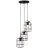 Brilliant Gwen Suspension Luminaire Métal Bois Noir | 420mm - Convient pour 3x E27