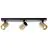 Brilliant Marty Plafonnier Aluminium Sablonneux Noir Dorée 15W 1050lm - 830 Blanc Chaud | Incl. 3x GU10
