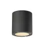 SLV Sitra Plafonnier Aluminium Gris Rond | Extérieur - IP44 - Convient pour 1x GX53 