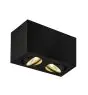 SLV Triledo Double Plafonnier Aluminium Noir 14W 1300lm 38D - 830 Blanc Chaud