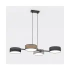 Emibig Suspension Luminaire Drumz Acier Noir | Convient pour 4x E14 - Max 10W