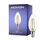 Noxion Lucent LED E14 Bougie Filament Claire 2.5W 250lm - 827 Blanc Très Chaud | Équivalent 25W