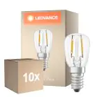 Lot 10x Ledvance Spécial LED E14 T26 Filament Claire 1.3W 110lm - 827 Blanc Très Chaud | Équivalent 12W