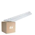 Lot 4x Noxion Réglette Click Réflecteur V2 LED T8 | Convient pour 2x 120cm Tube LED