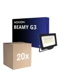 Lot 20x Noxion Projecteur LED Beamy G3.1 Noir 50W 5500lm 110D - 830 Blanc Chaud | IP65 - Symétrique 