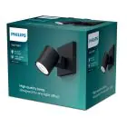 Philips Runner Applique Murale Métal Noir | Convient pour 1x GU10 