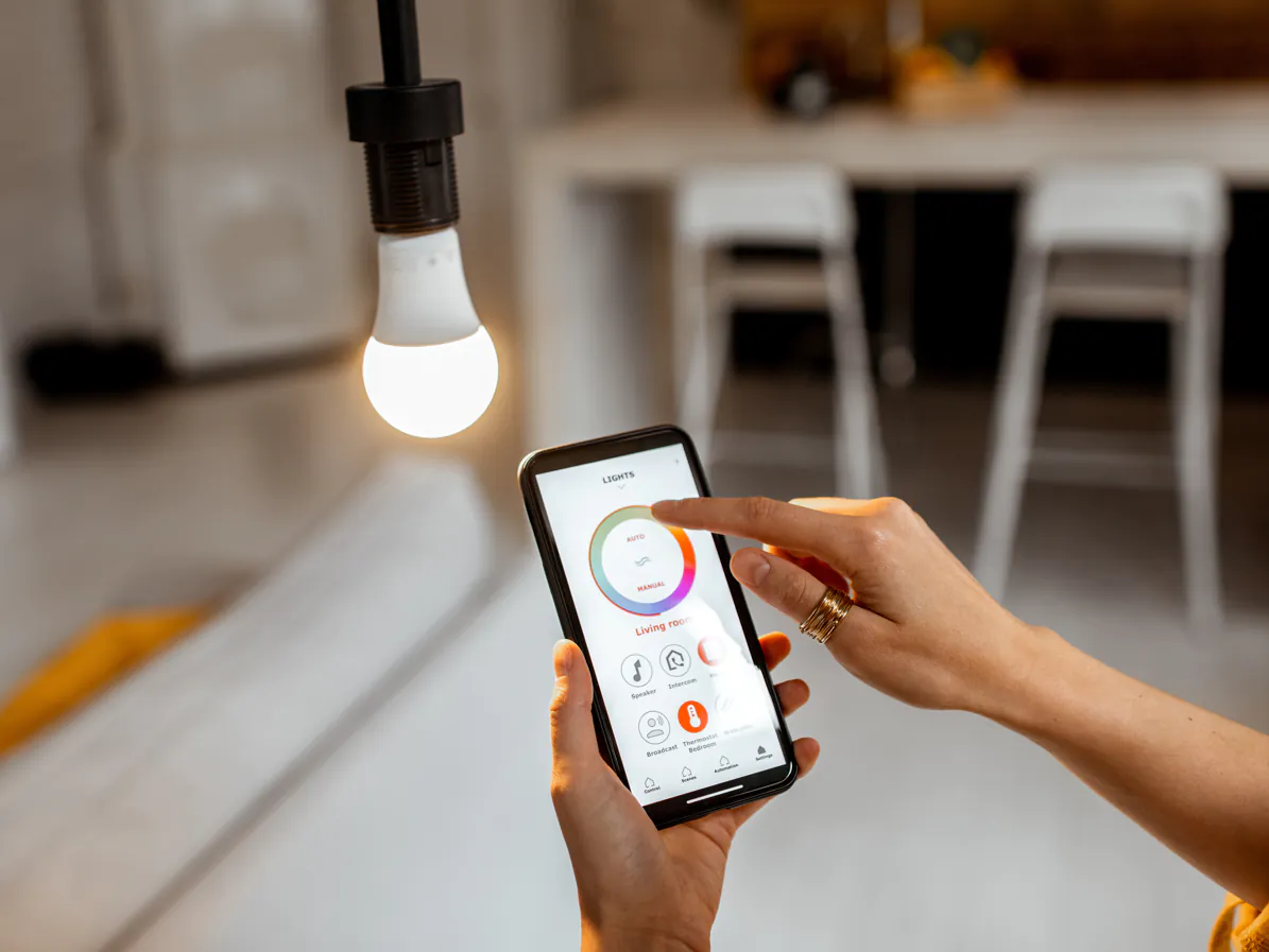 &eacute;clairage connect&eacute; smartphone