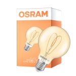 Osram Vintage 1906 LED E27 Globe Filament Goud 4.9W 470lm - 927 Zeer Warm Wit | Beste Kleurweergave - Dimbaar - Vervangt 40W