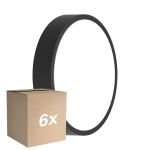 Voordeelpak 6x Ledvance LED Bulkhead Rond Zwart 10W 1220lm - 830-840 CCT | 262mm - IP65 - Bewegings- en Lichtsensor