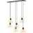 Brilliant Casto Hanglamp Glas Hanglamp Metaal Zwart Beige | Geschikt voor 6x E27