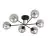 Emibig Plafondlamp Roma Staal Zwart | Geschikt voor 6x E14 - Max 10W