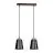 Emibig Hanglamp Bolero Staal Zwart | Geschikt voor 2x E27 - Max 15W
