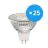 Voordeelpak 25x Noxion LED Spot GU5.3 MR16 4.4W 345lm 12V 36D - 827 Zeer Warm Wit | Dimbaar - Vervangt 35W