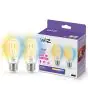 Duopak 2x WiZ Smart LED E27 Peer Filament 7W 806lm | Beste Kleurweergave - Dimbaar - Vervangt 60W