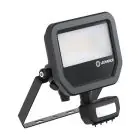 Ledvance LED Floodlight Aluminium Zwart 17W 2200lm 100D - 830 Warm Wit | IP65 - Bewegings- En Lichtsensor - Symmetrisch