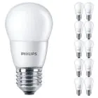 Voordeelpak 10x Philips Corepro LED Lustre E27 Kogel Mat 7W 806lm - 827 Zeer Warm Wit | Vervangt 60W