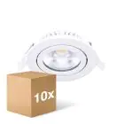 Voordeelpak 10x Noxion LED Kantelbaar Slim Spot Wit 6W 550lm - 930 Warm Wit | Zaagmaat 75mm - IP54 - Beste Kleurweergave 